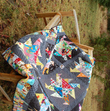 Load image into Gallery viewer, Twister - Second in the Elemental Blue Nickel Quilt Pattern Series - Featuring Wind - PDF Download