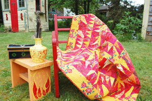 Flame On! - First in the Elemental Blue Nickel Quilt Pattern Series - Featuring Fire - PDF Download